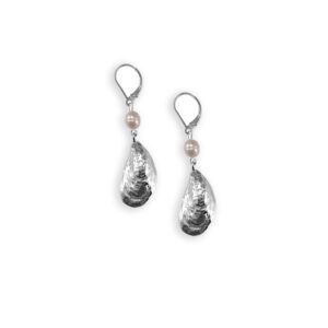 Atlantic Oyster Drop Earrings with Pearl