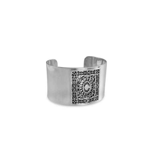 DAR Solid Sterling Silver Rectangle Cuff