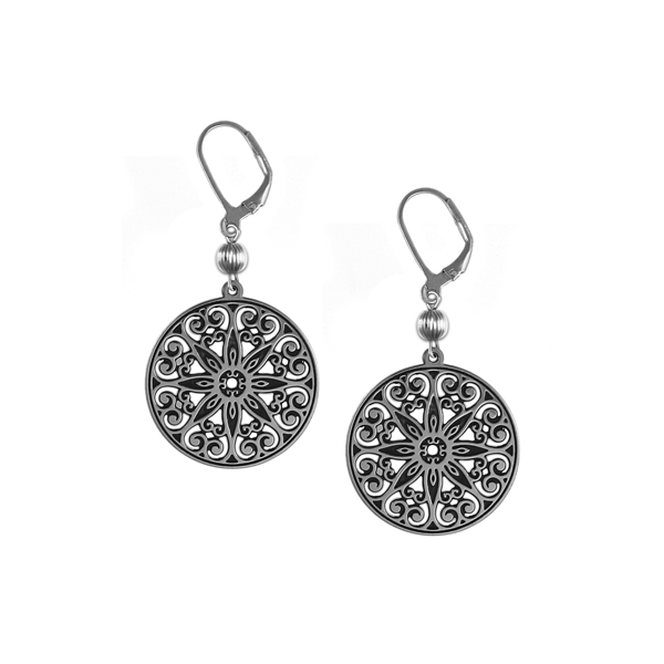 College of Charleston Leverback Earrings with Sterling Silver Bead