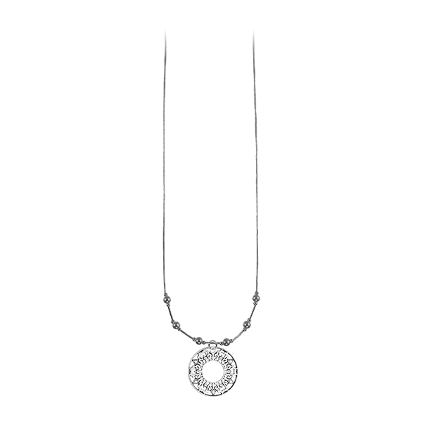 Cooper Bee Liquid Silver Necklace with Sterling Silver Beads