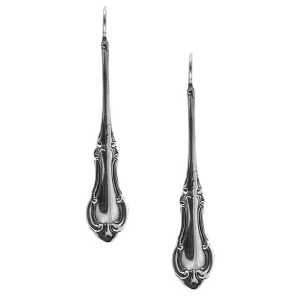 Joan of Arc Sterling Silver Spoon Earrings