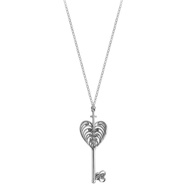Philip Simmons Heart with Cross and Key Cable Chain Necklace