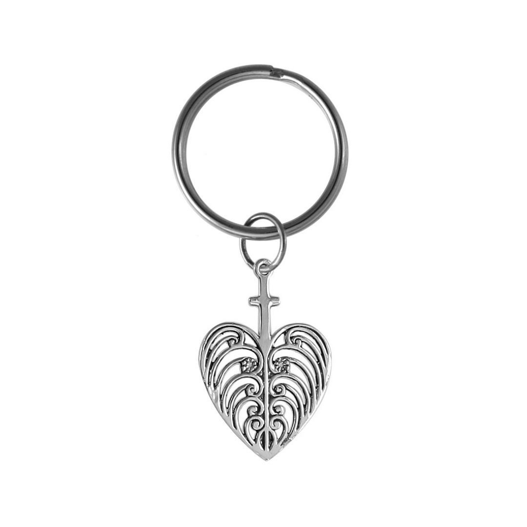 The Heart's Key Ring in Sterling Silver