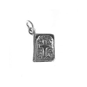 Sterling Silver Bible Charm with Cross