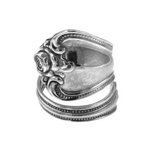 Sterling Silver Salt Spoon Adjustable Ring