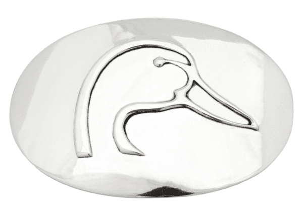 Ducks Unlimited Sterling Silver Large Oval Belt Buckle